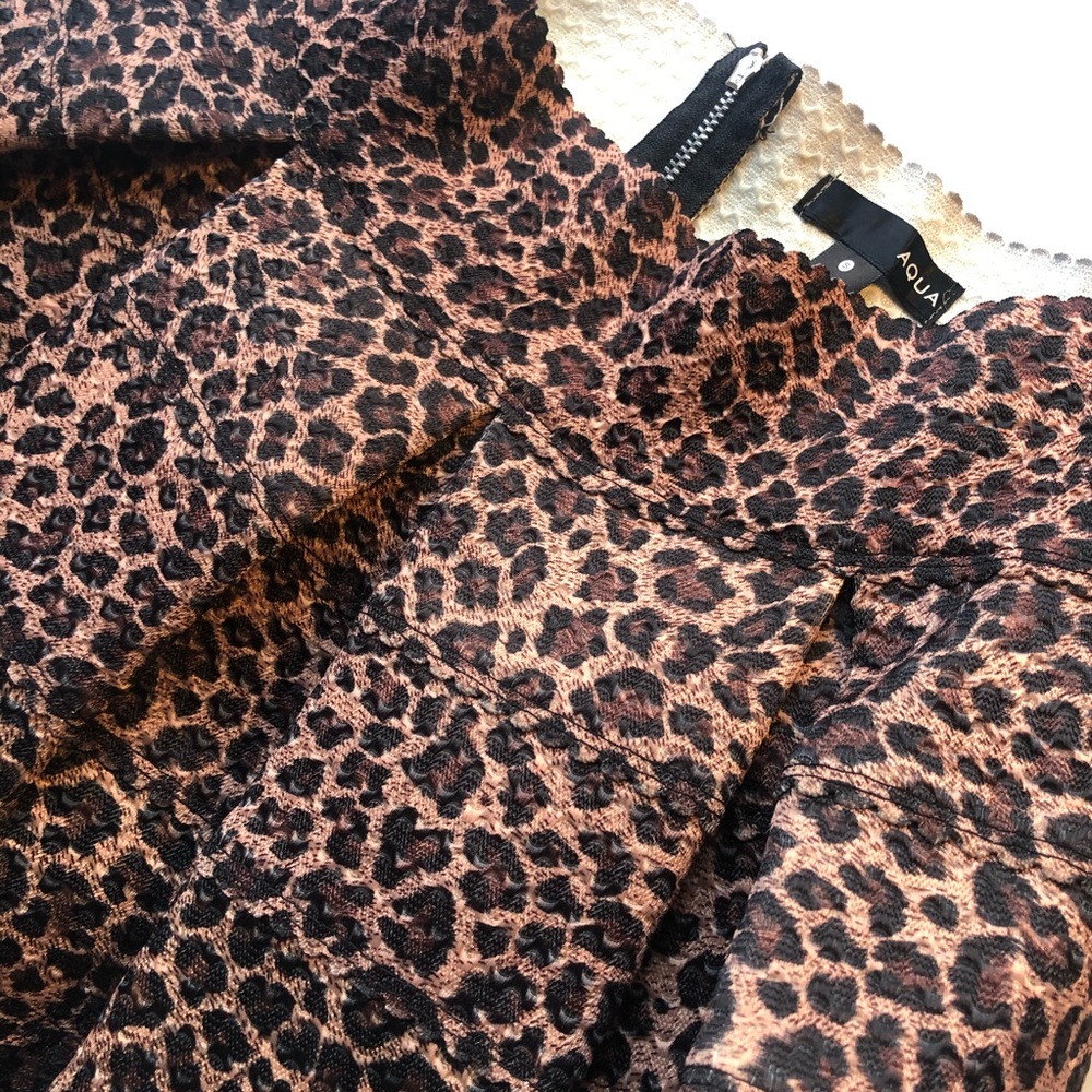 AQUA leopard print skirt Bloomingdales